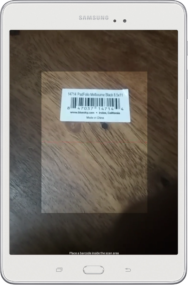 Barcode scanner on an Android Device